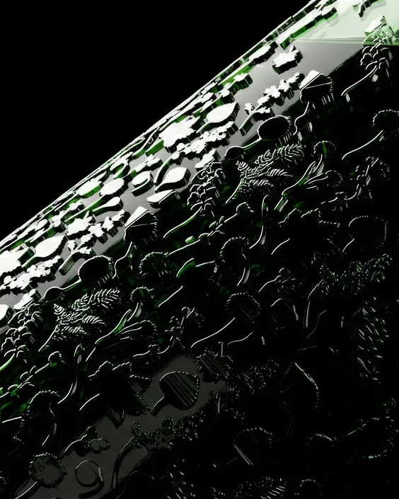 Fernet Branca — embossed label detail